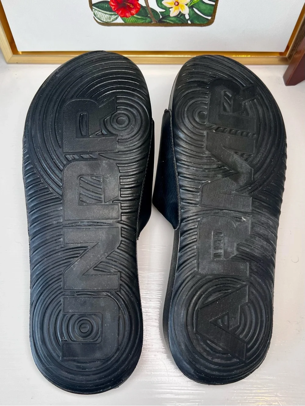 Under Armour Men’s  UA Ansa Fixed Slide Black White Size 9